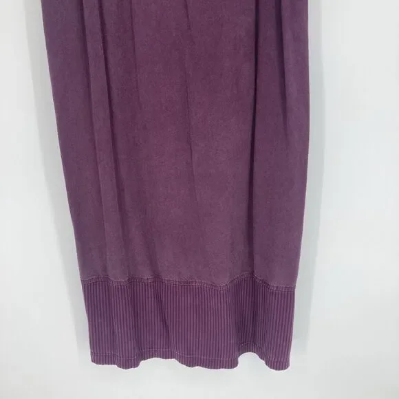 Vintage Amy K Su Tank Dress 1X Maxi Ribbed Pinafore Jumper Boho Travel - Picture 4 of 15